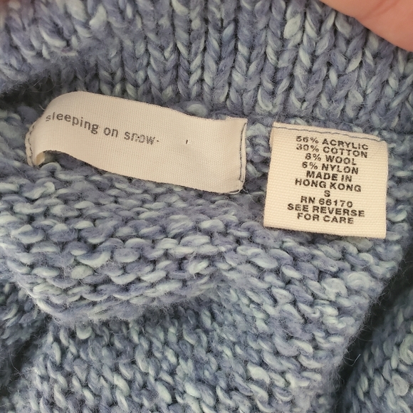Anthropologie Sleeping on Snow Tie Waist Cardigan Sweater  Size Small - Picture 10 of 10